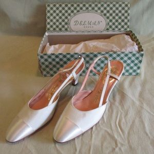Vintage Delman Kitten Heels with Open Ankle Strap